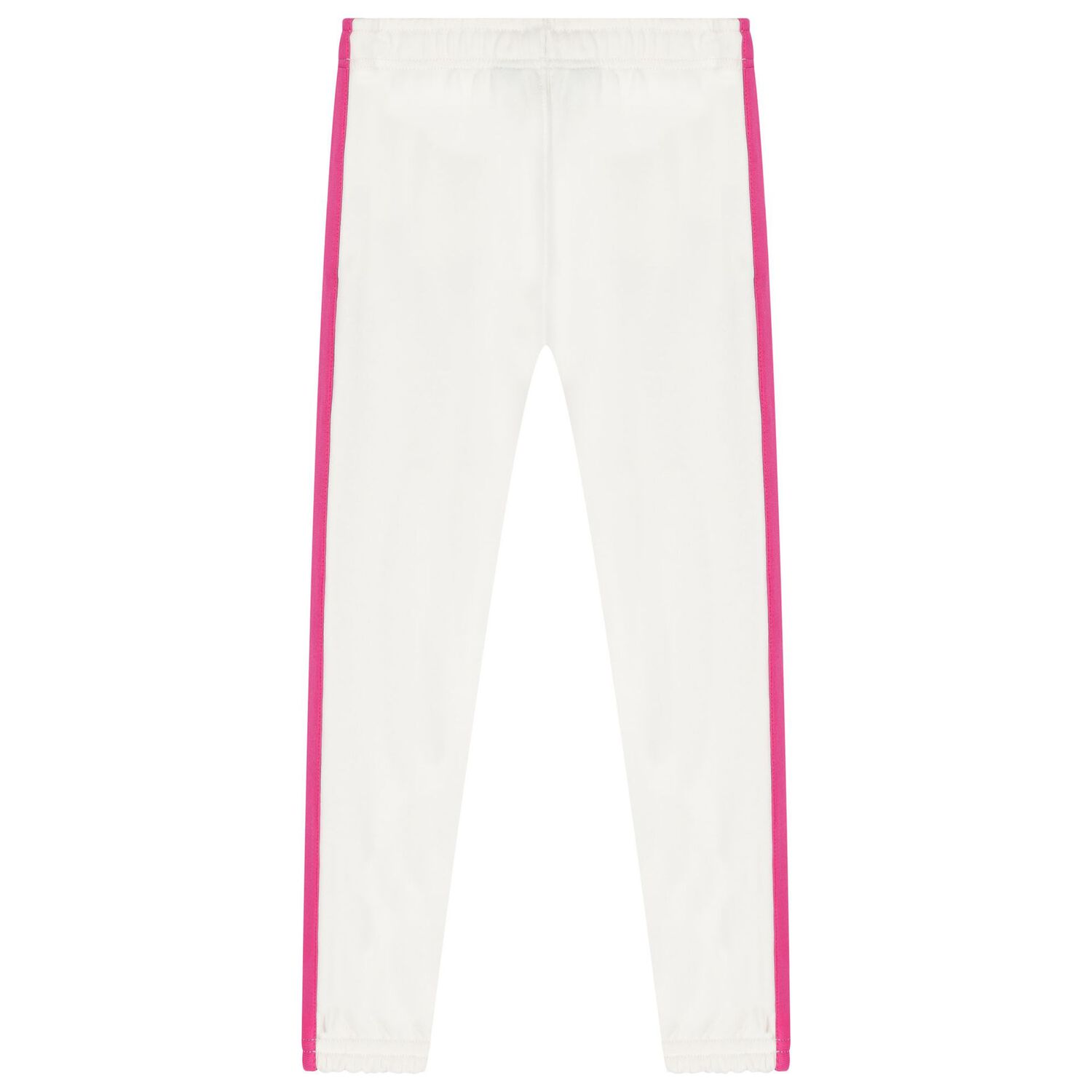 Girls White & Pink Logo Joggers, 1, hi-res image number null