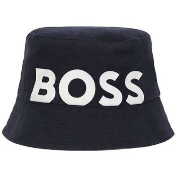 Younger Boys Navy Blue Reversible Logo Bucket Hat