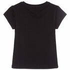Girls Black Etel T-Shirt, 1, hi-res