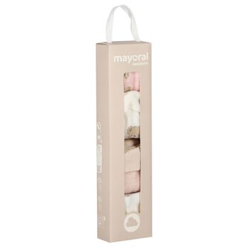 Baby Girls Ivory & Pink Socks ( 4 Pack ) 