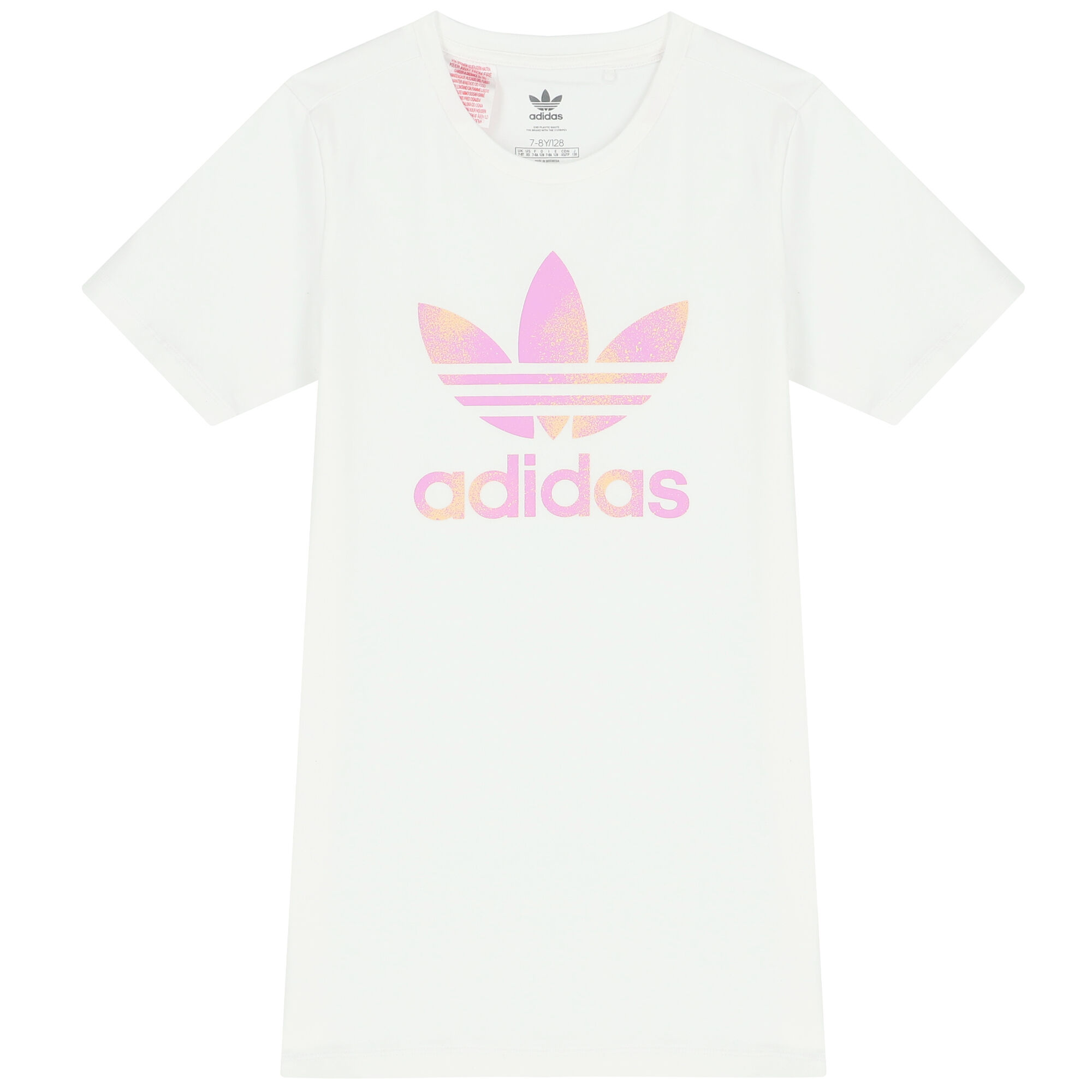 adidas Originals Girls White Logo Dress Junior Couture