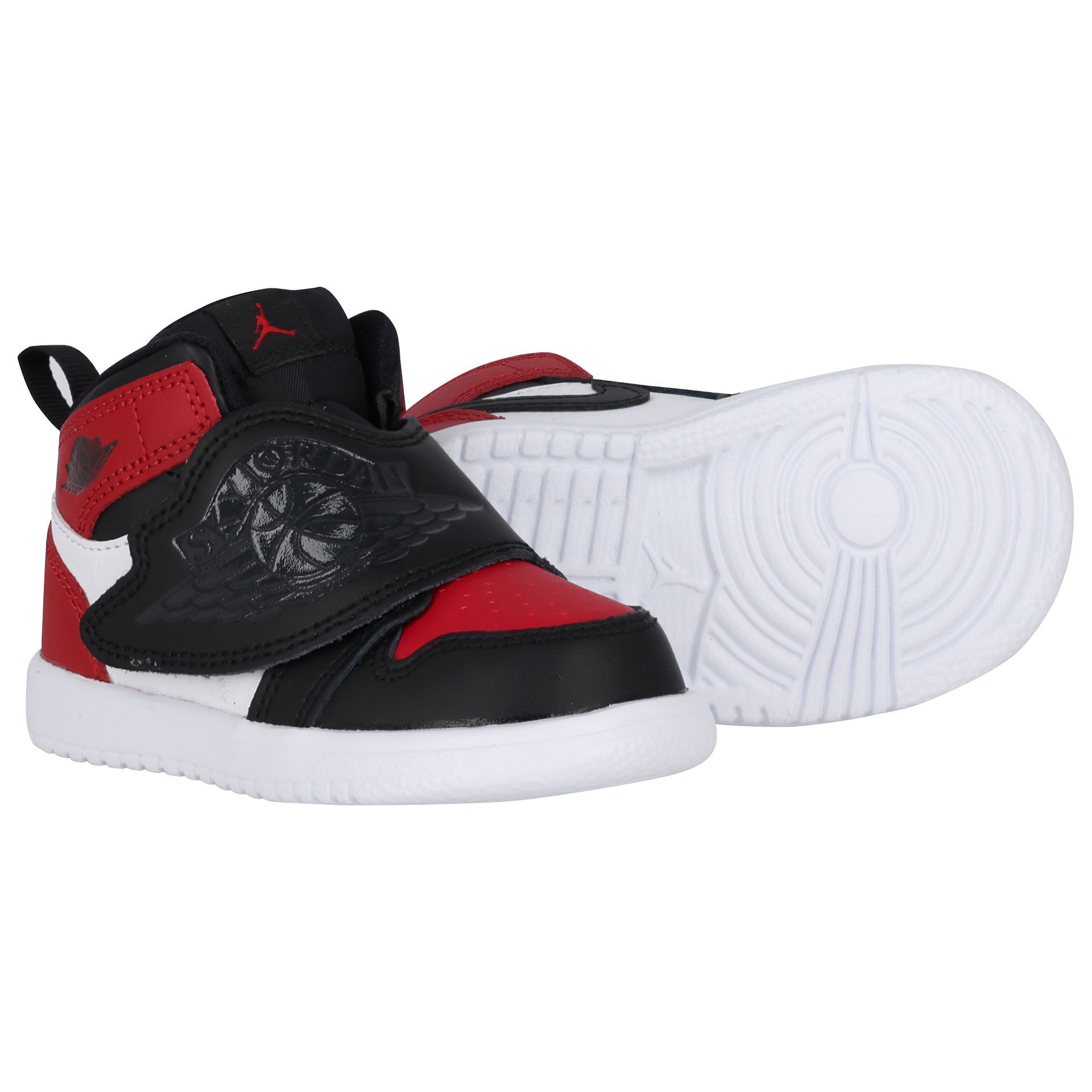Nike Kids Black, Red & White Sky Jordan 1 Trainers | Junior