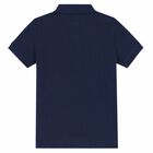 Boys Navy Slim Fit Logo Polo Shirt, 1, hi-res
