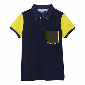 Boys Navy & Yellow Polo Shirt