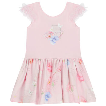 Girls Pink Floral Dress