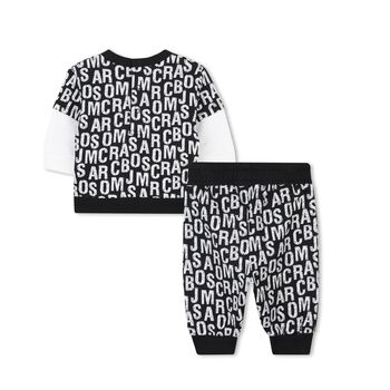 Younger Boys Black Logo Tracksuit