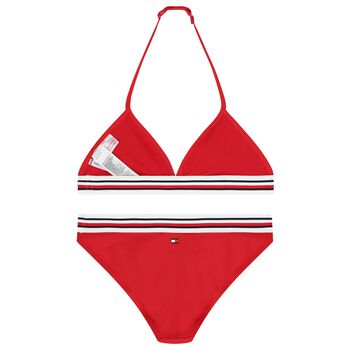Girls Red Logo Bikini