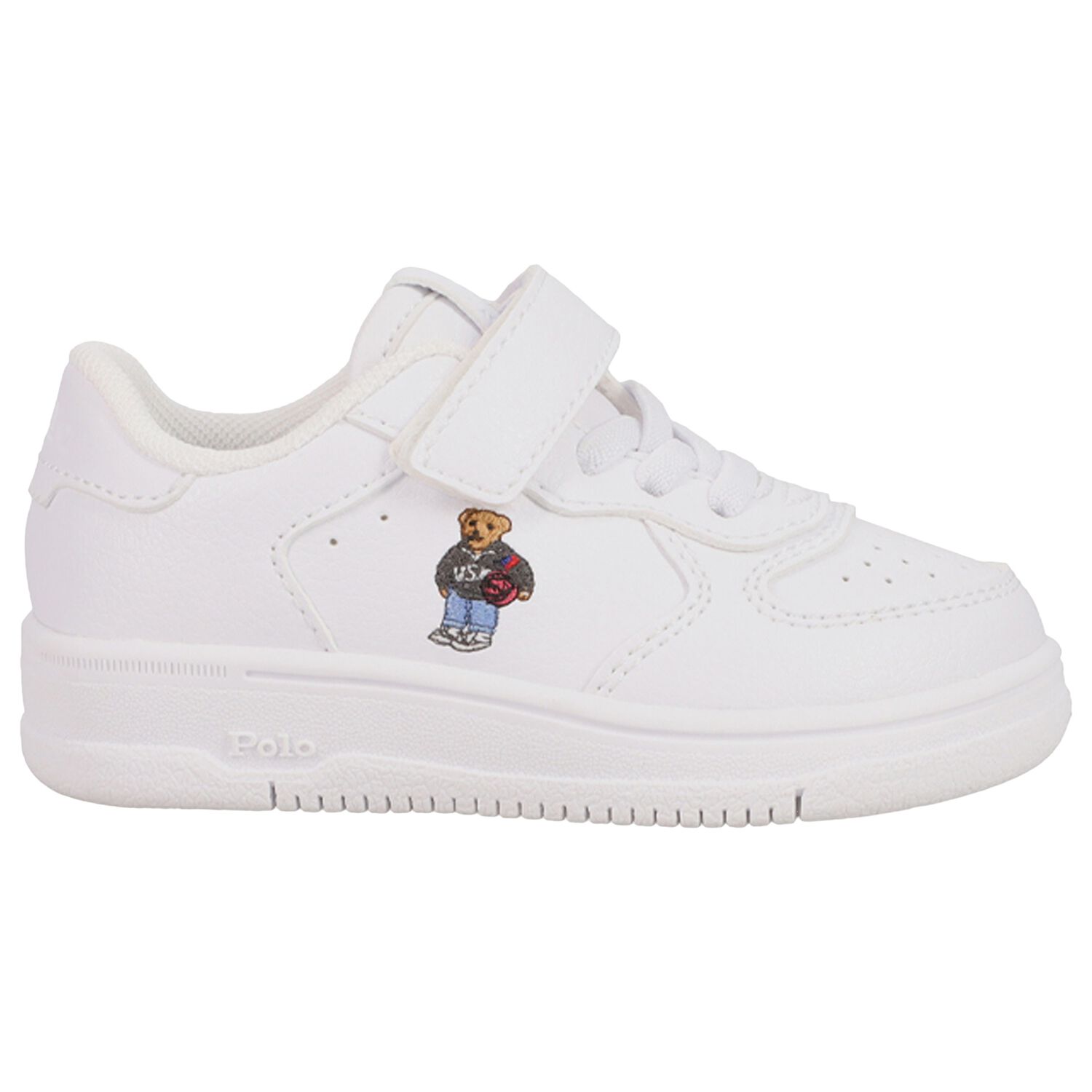 White Teddy Bear Trainers, 1, hi-res