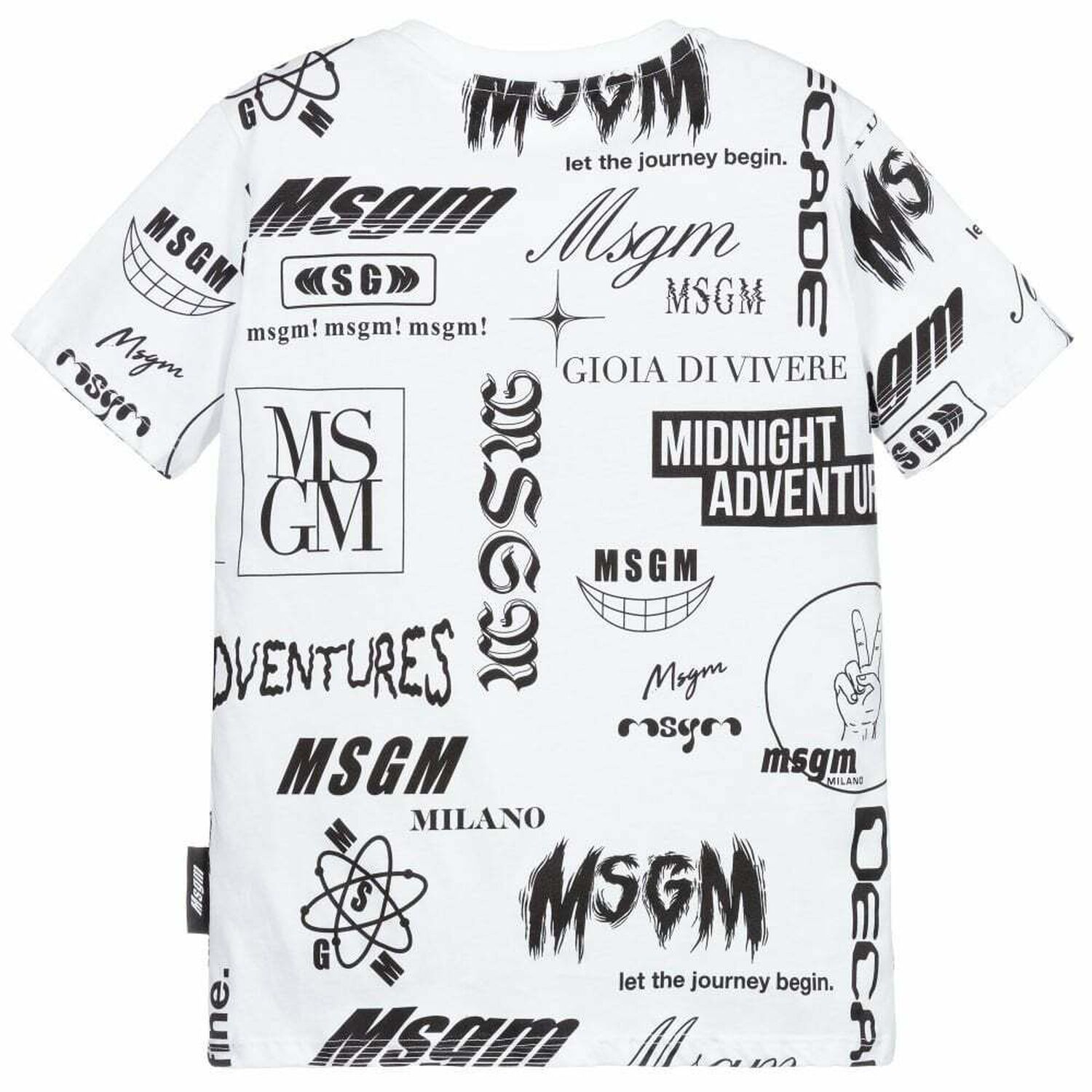 Boys White Logo T-Shirt, 1, hi-res