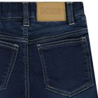 Younger Boys Blue Denim Shorts, 1, hi-res