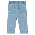 Younger Girls Blue Logo Denim Jeans, 1, hi-res