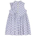 Girls White & Blue Dress, 1, hi-res