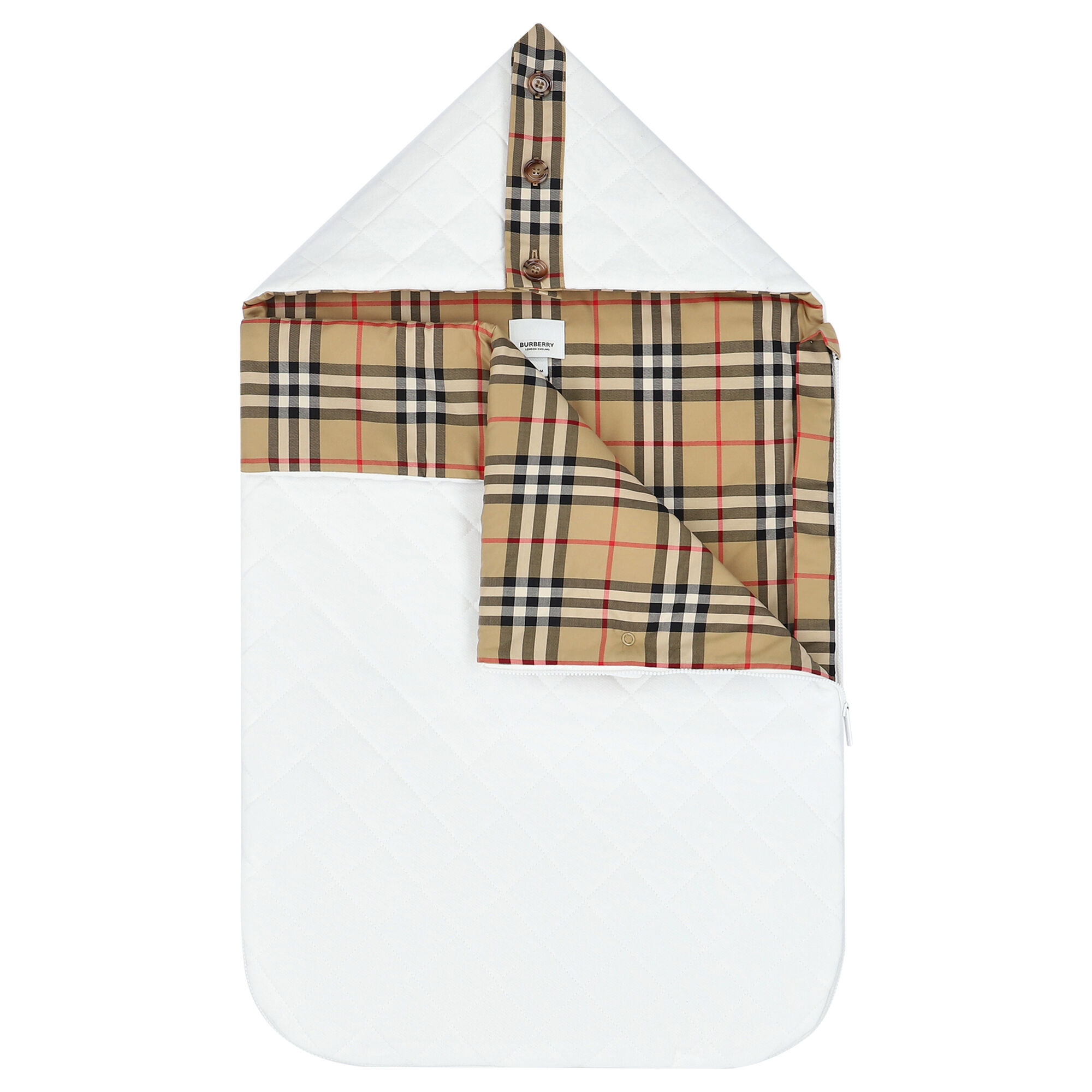 Burberry White Checked Baby Nest Junior Couture Kuwait