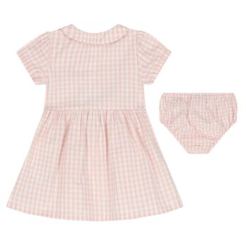 Baby Girls Pink & White Logo Dress Set