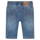 Baby Boys Blue Denim Jeans, 1, hi-res