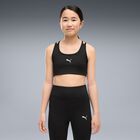 Girls Black Logo Sports Bra Top, 1, hi-res