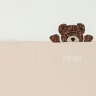 Beige & Ivory Logo Baby Blanket, 1, hi-res