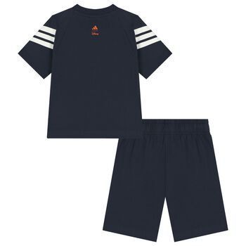 Navy Blue Disney Logo Shorts Set