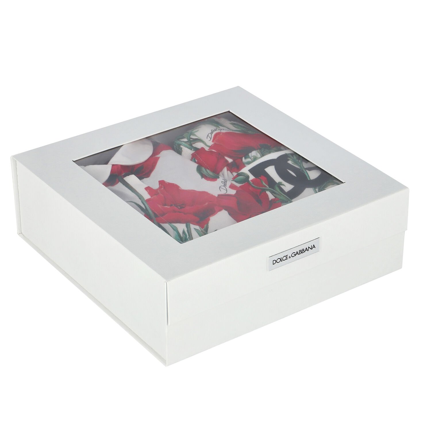 طقم أفرول باللون الأبيض والأحمر للبنات, 1, hi-res