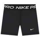 Girls Black Logo Cycling Shorts, 1, hi-res