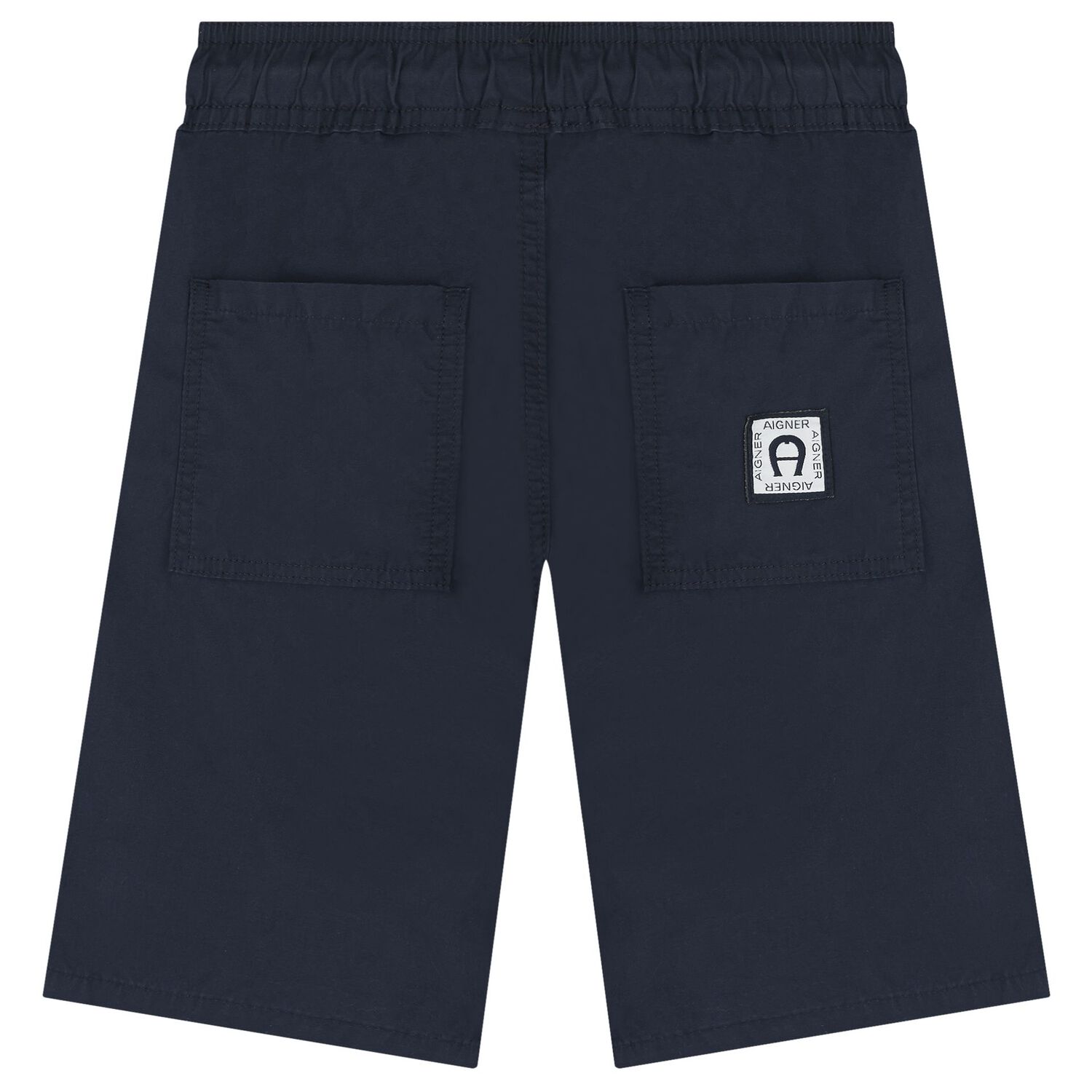 Boys Navy Blue Logo Shorts, 3, hi-res