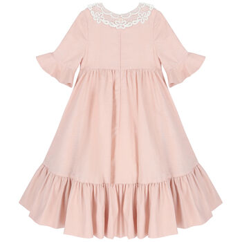 Girls Pink & Ivory Dress