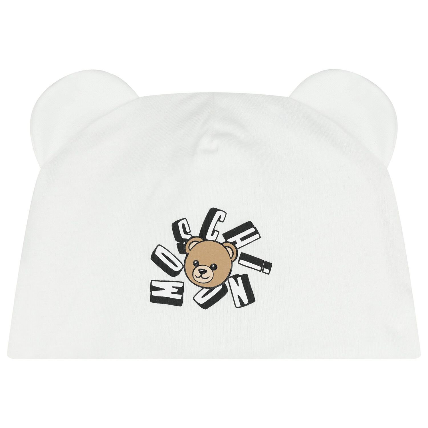 White Teddy Bear Logo Babygrow Gift Set , 1, hi-res