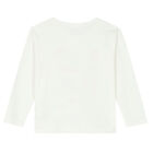 Girls Ivory Unicorn Long Sleeve Top, 1, hi-res