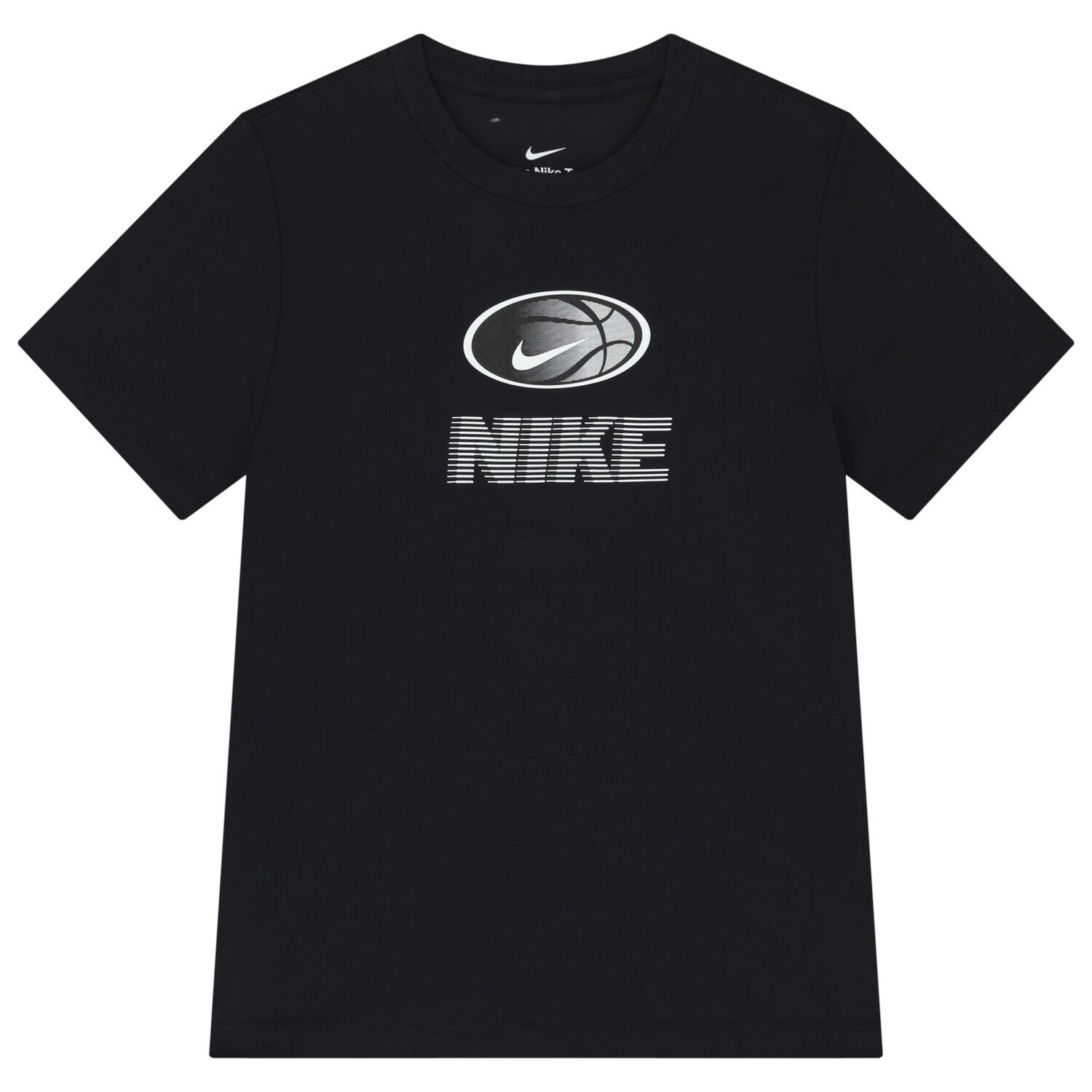 Boys Black Logo Dri-Fit T-Shirt, 1, hi-res