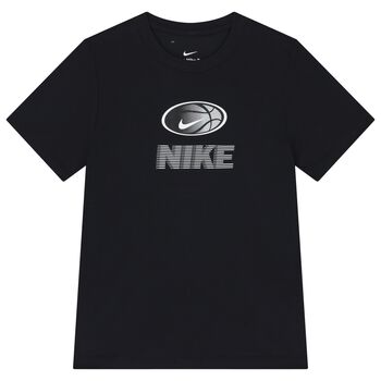 Boys Black Logo Dri-Fit T-Shirt