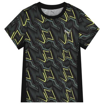 Boys Black & Green Logo T-Shirt