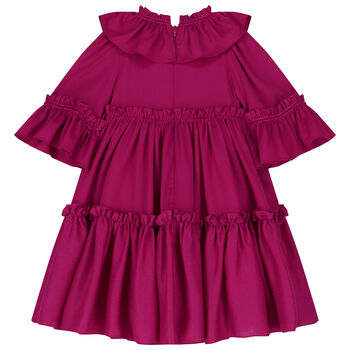 Girls Pink Tiered Dress