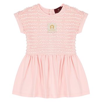 Younger Girls Pink Logo Dress