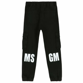Boys Black Logo Trousers