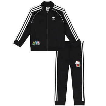 Girls Black Hello Kitty Tracksuit