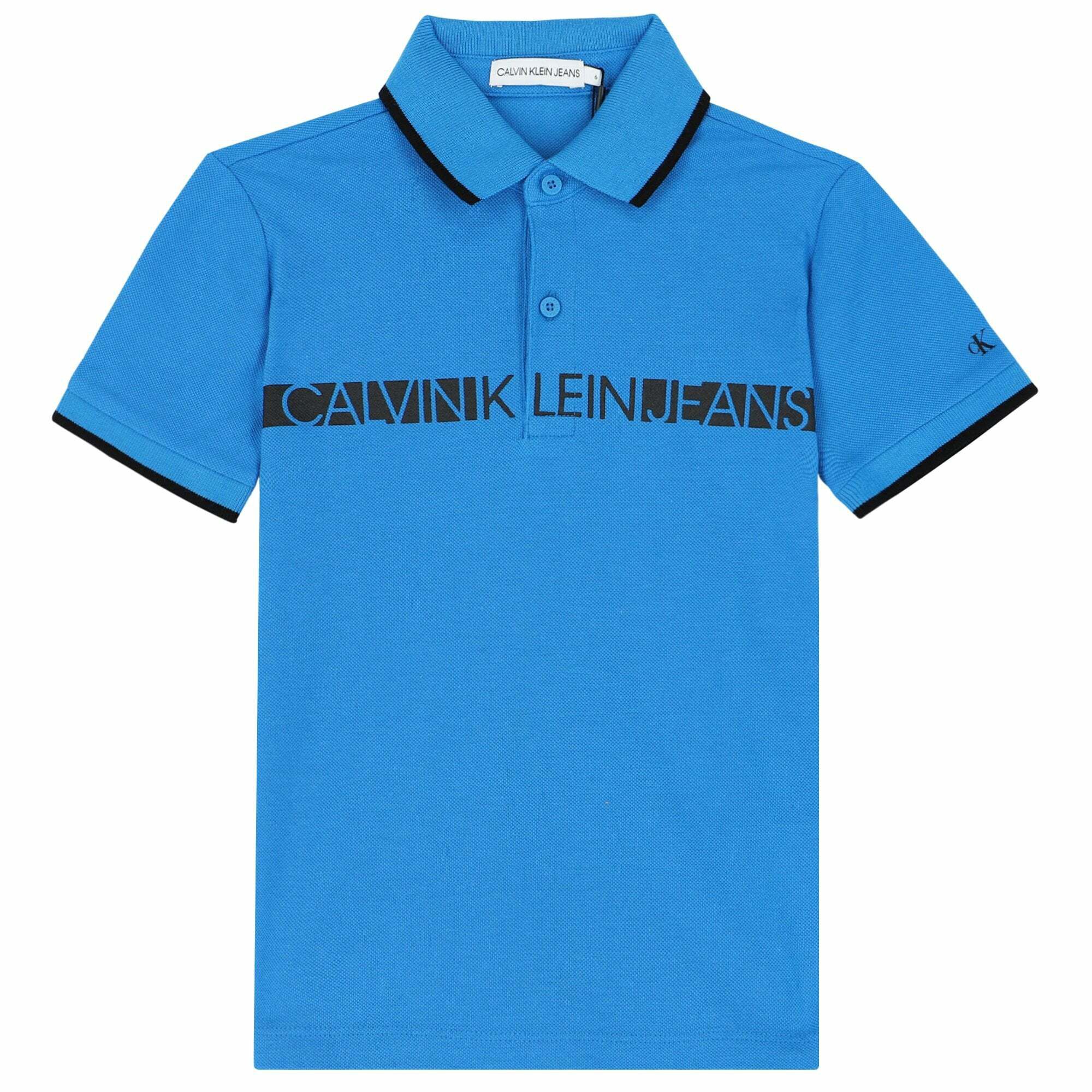 Calvin klein blue polo shirt on sale