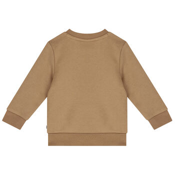 Younger Boys Beige Logo Sweatshirt
