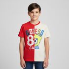 Boys Red & Ivory Teddy Bear Logo T-Shirt, 1, hi-res