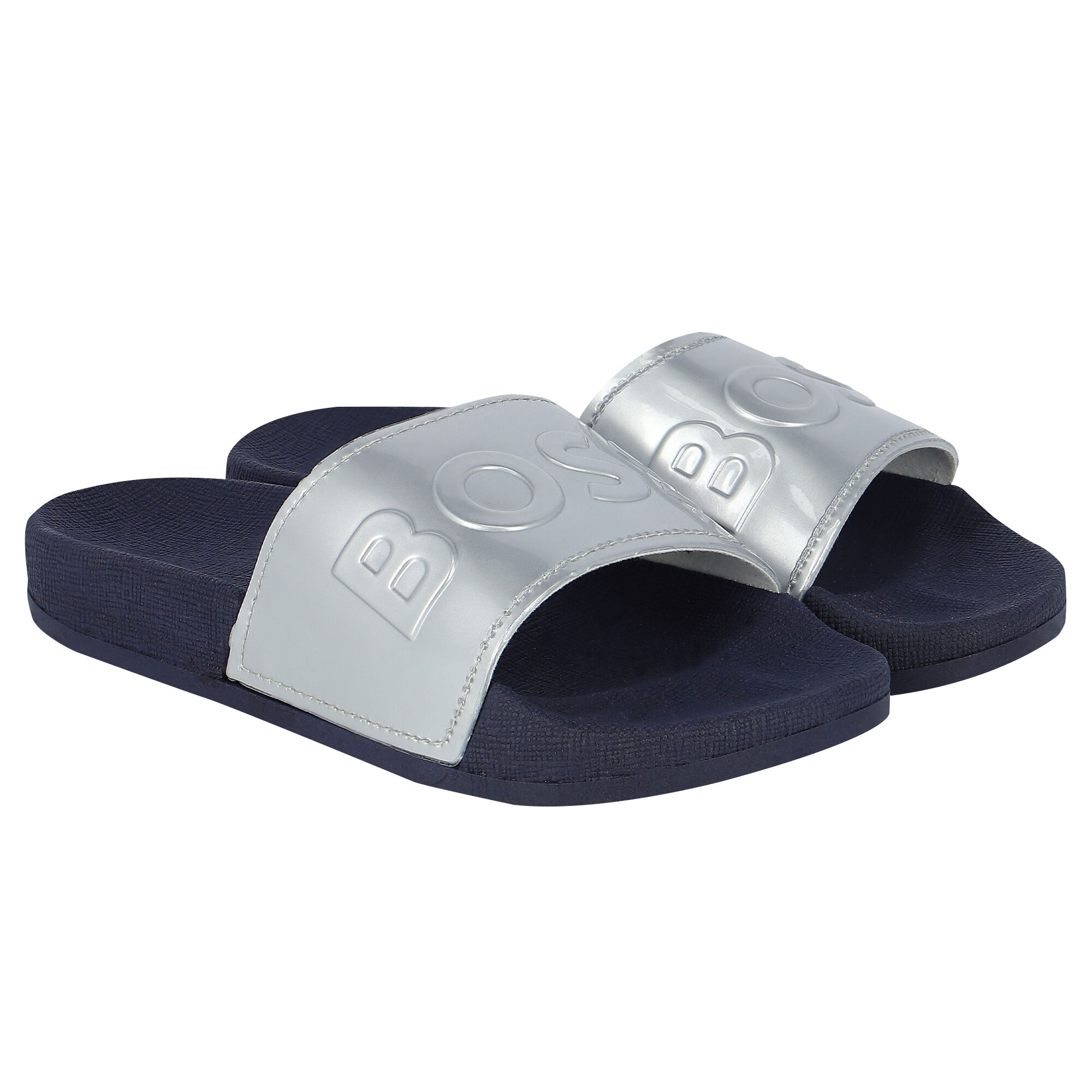 Girls hugo boss sliders best sale