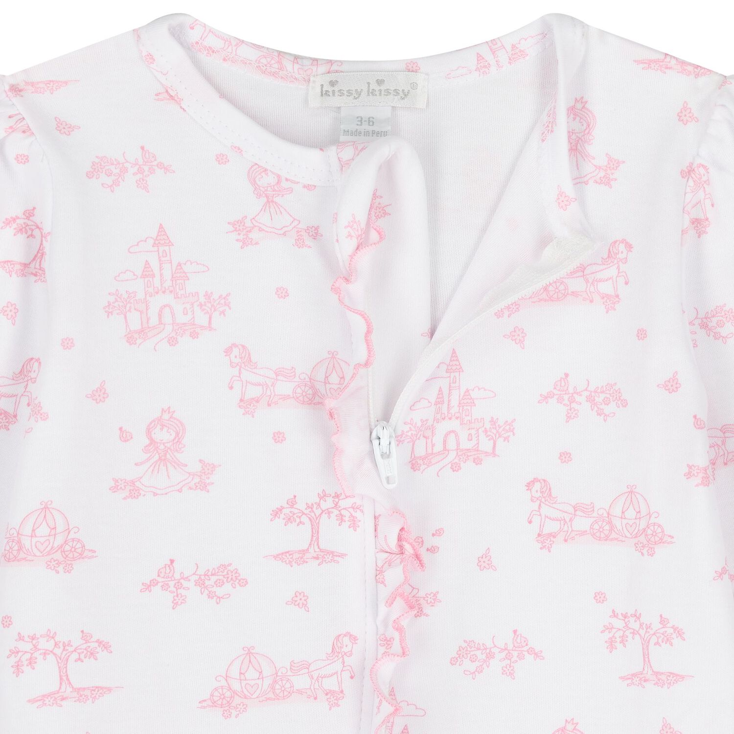 Baby Girls White & Pink Princess Adventure Babygrow, 1, hi-res