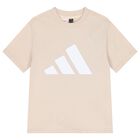Beige Logo Shorts Set, 1, hi-res