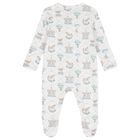 Baby Boys Blue & White Carousel & Hot Air Balloon Babygrow Set, 1, hi-res