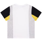 Younger Boys White Logo T-Shirt, 2, hi-res