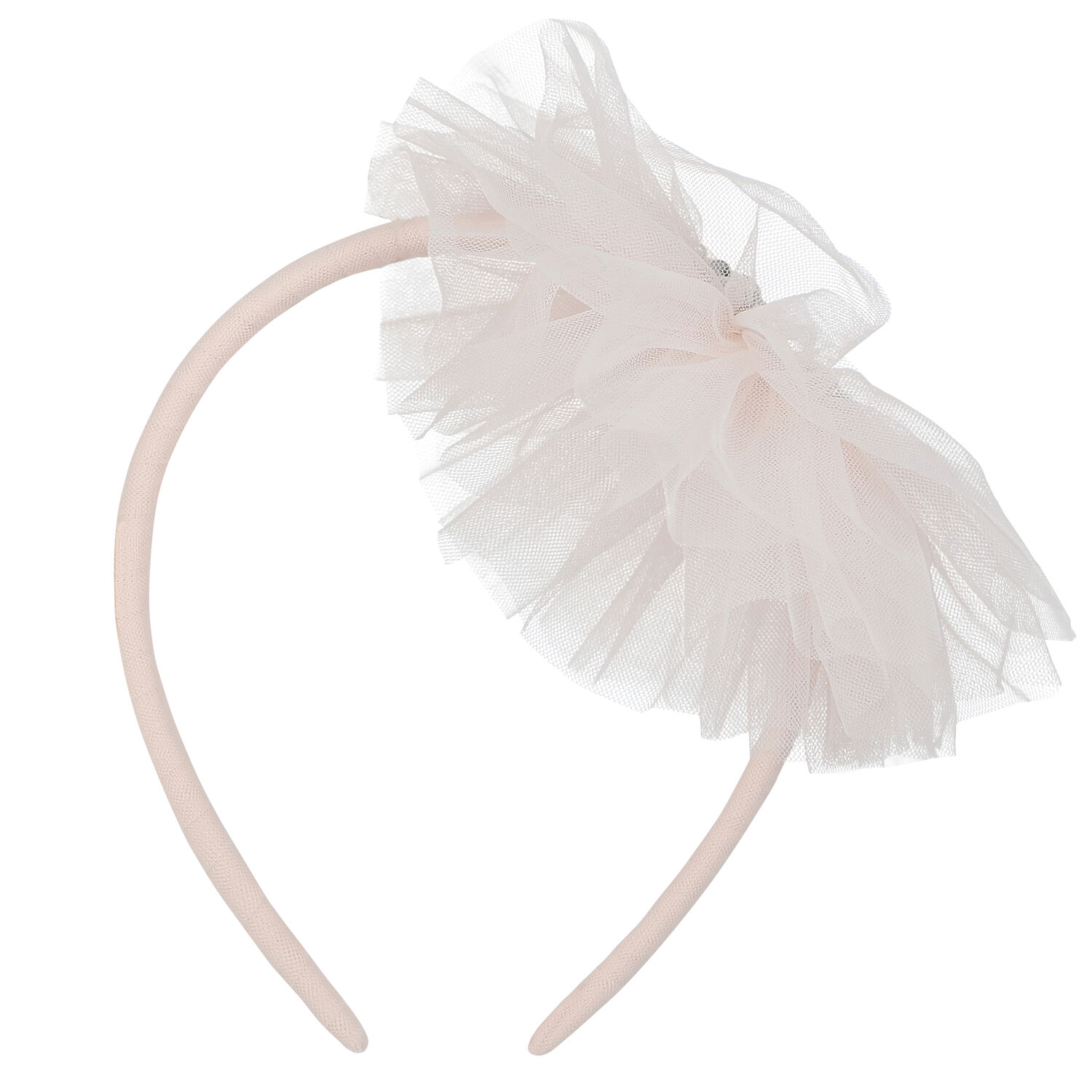 Girls Pink Tulle Headband, 1, hi-res