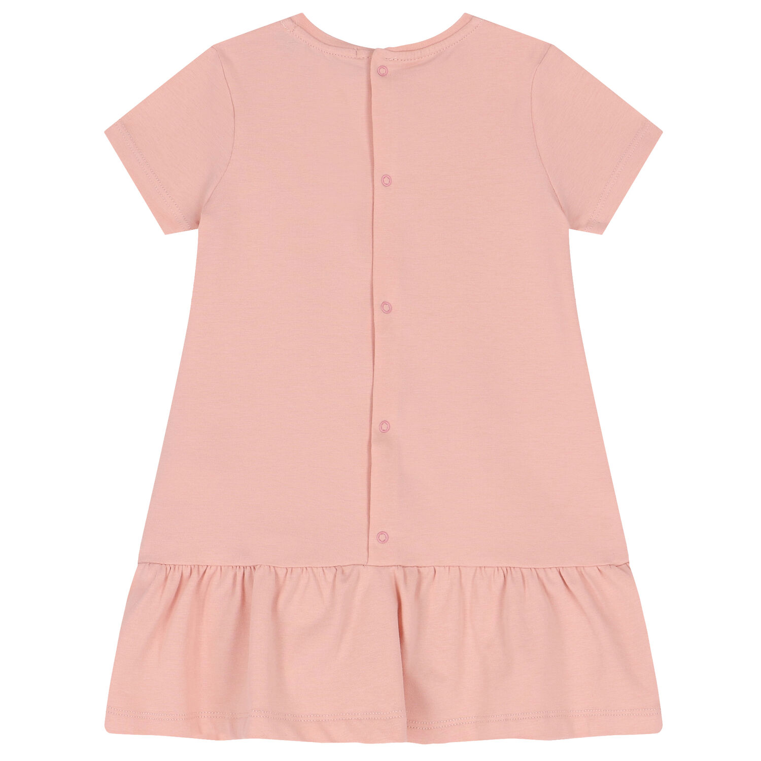 فستان بنات بالشعار باللون الوردى, 1, hi-res