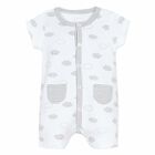 Baby Boys White & Grey Cloud Shortie, 1, hi-res