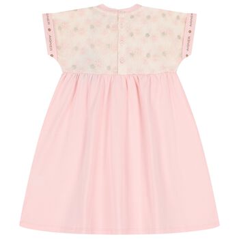 Girls Pink Embroidered Dress