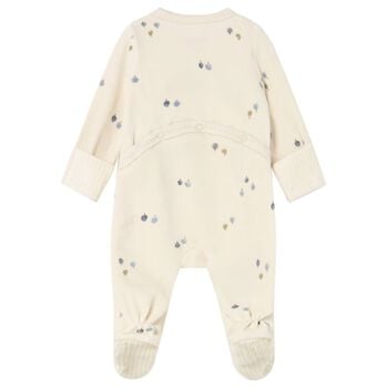 Beige Velour Babygrow