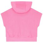 Girls Pink Hooded Top, 1, hi-res