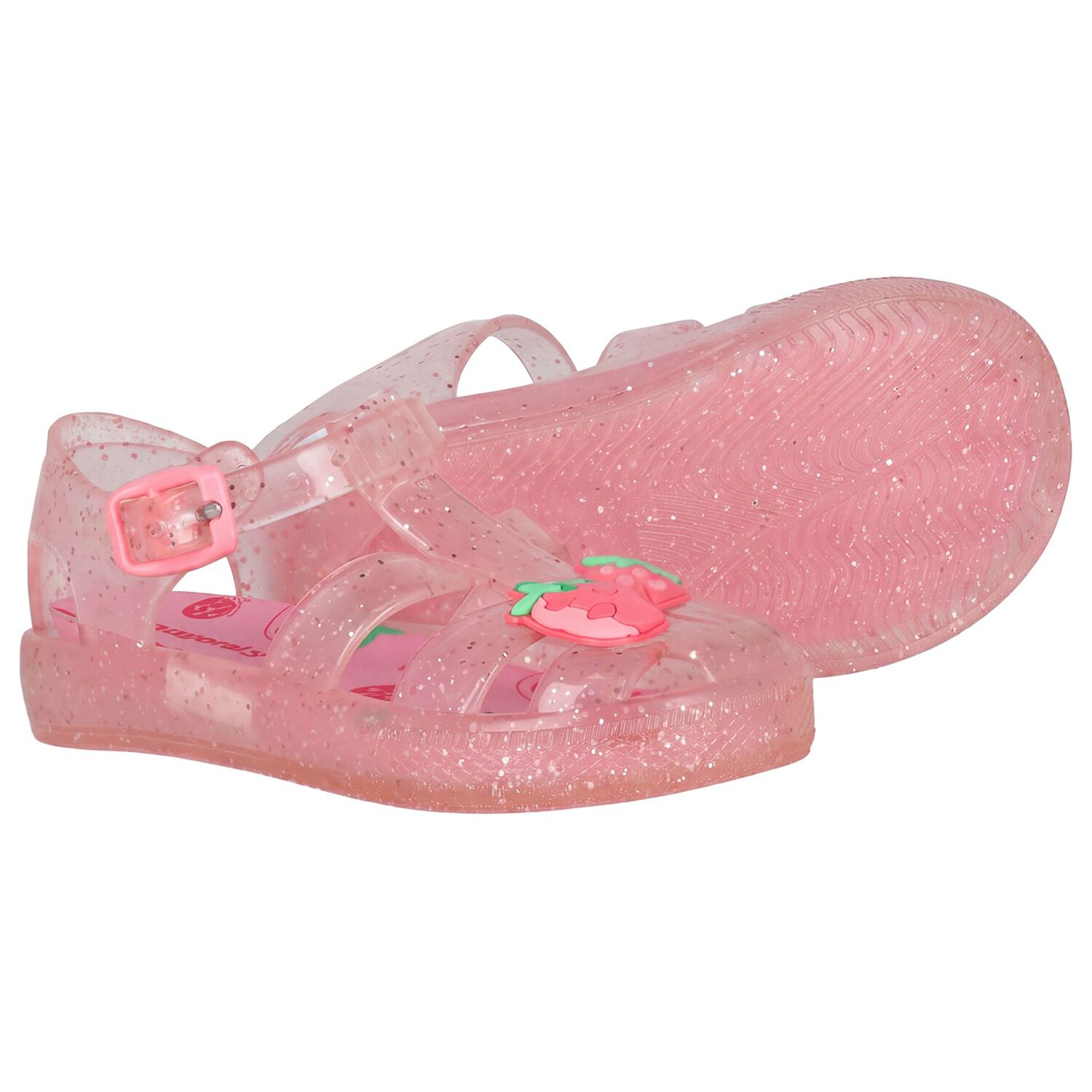 Younger Girls Pink Jelly Sandals, 1, hi-res